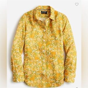 NWT J. Crew Limon Slim Fit Button-Up Linen Shirt, 10